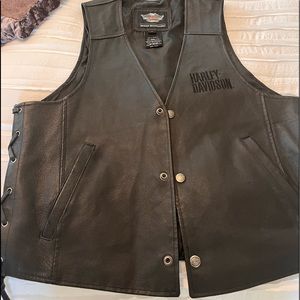GORG Harley Davidson Vest size L- leather and lined
